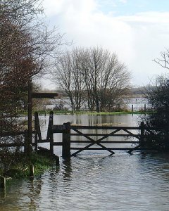 The car park at Eye Bridge, winter 2000